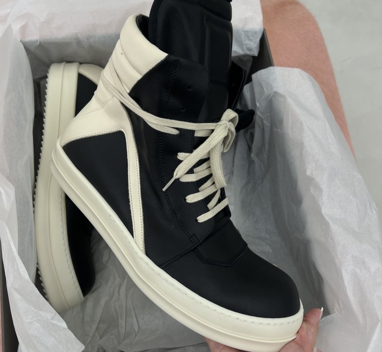 Rick Owens Geobasket Black Milk