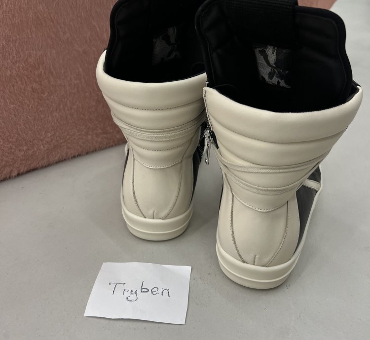 Rick Owens Geobasket Black Milk