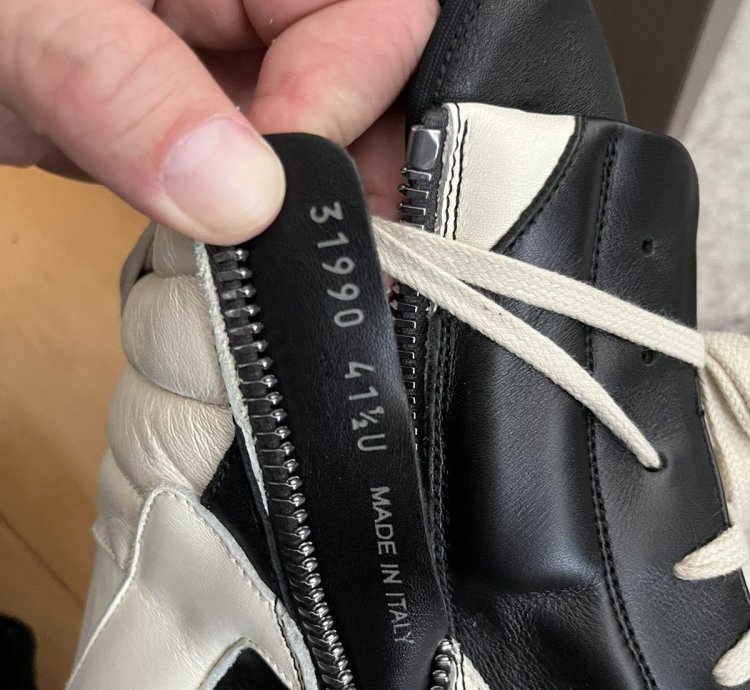 Rick Owens geobasket black milk milk Ru01B1894