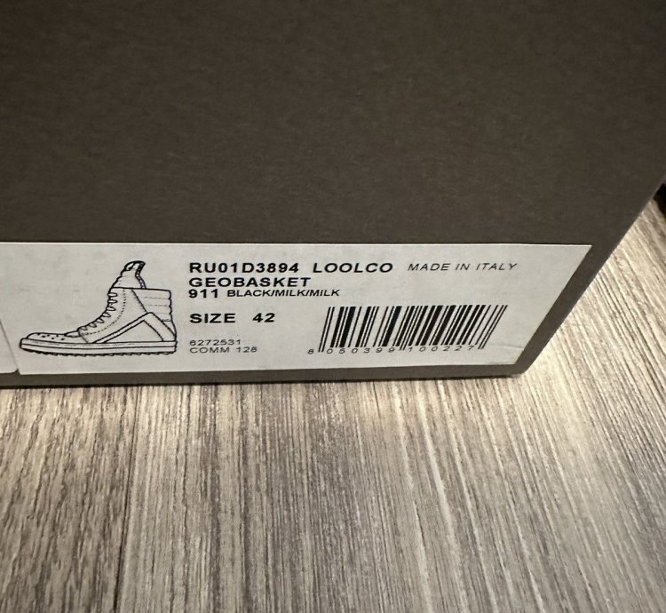 Rick owens geobasket black Milk Size 42
