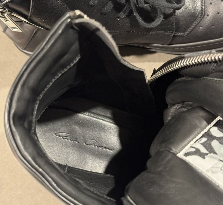 Rick Owens Geobasket Blistered Leather