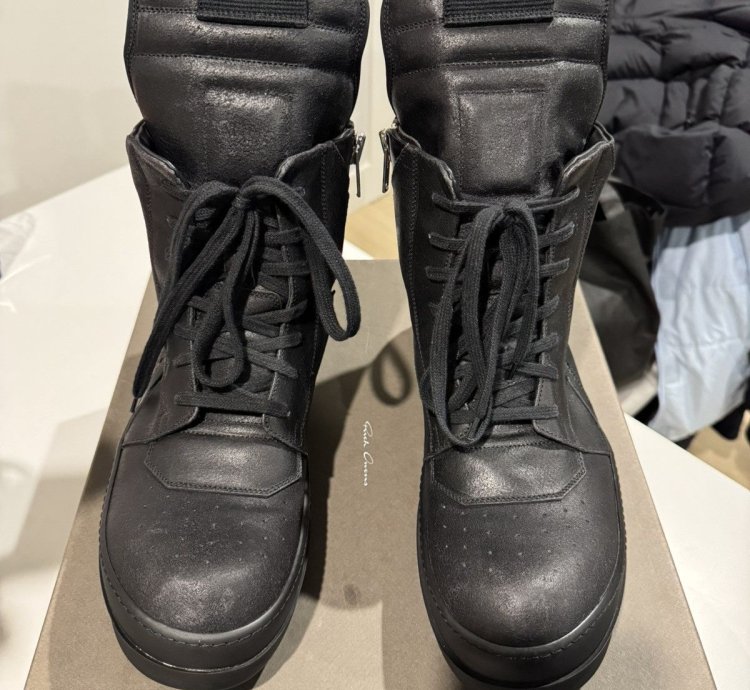 Rick Owens Geobasket Blistered Leather