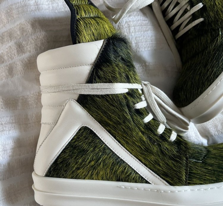 Rick Owens Geobasket Grinch Pony Hair - Size 41