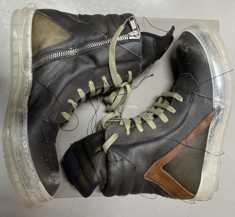 Rick Owens Geobasket High Top Sneakers SS19 - Blujay