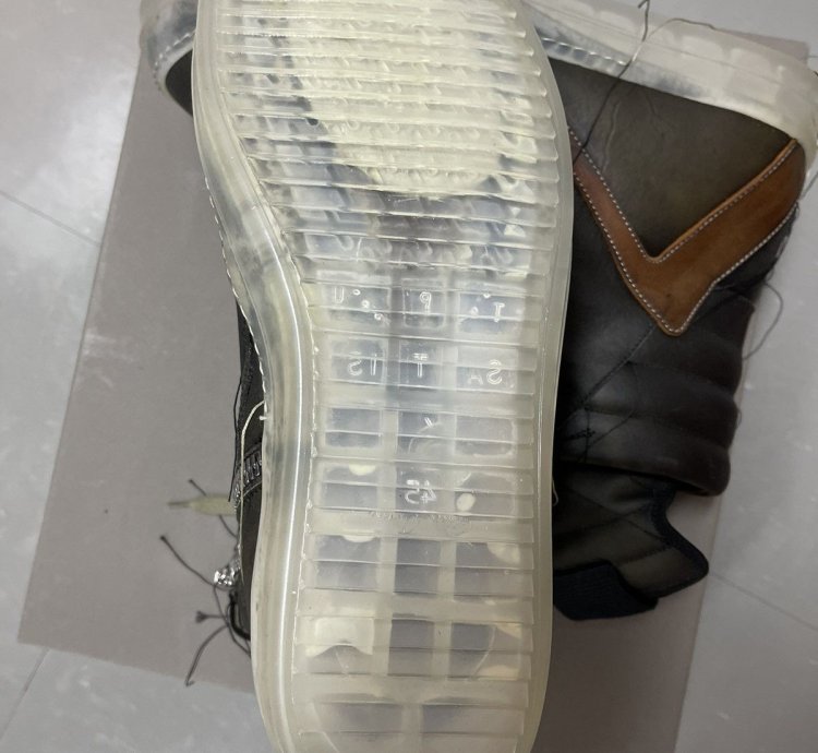 Rick Owens Geobasket High Top Sneakers SS19 - Blujay