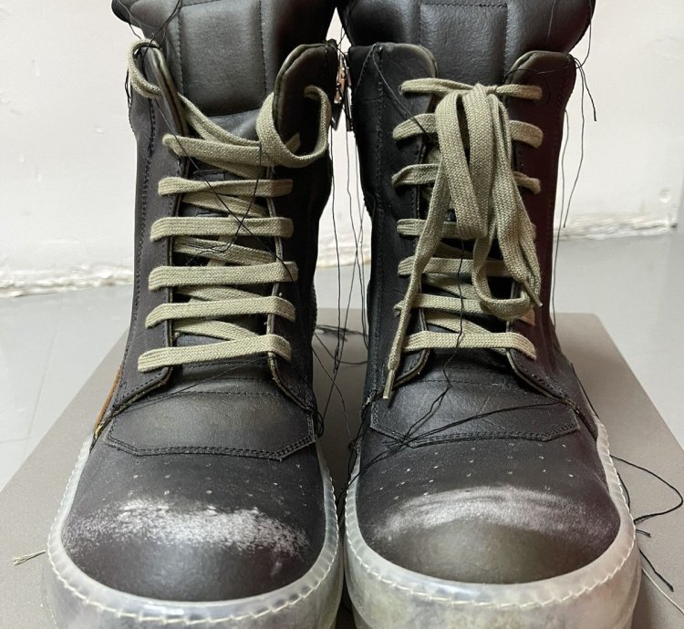 Rick Owens Geobasket High Top Sneakers SS19 - Blujay
