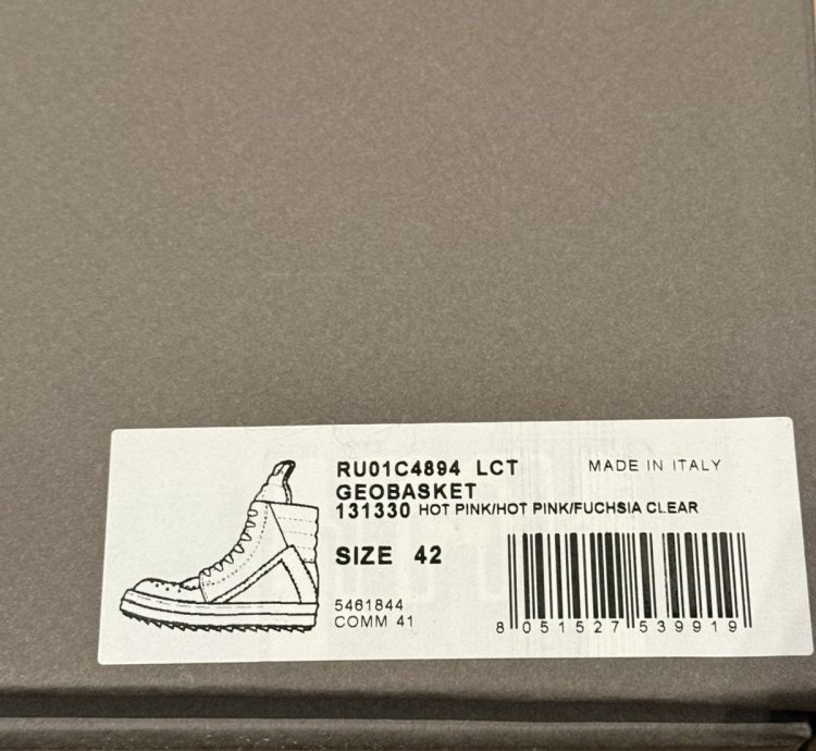 Rick Owens Geobasket Hot Pink