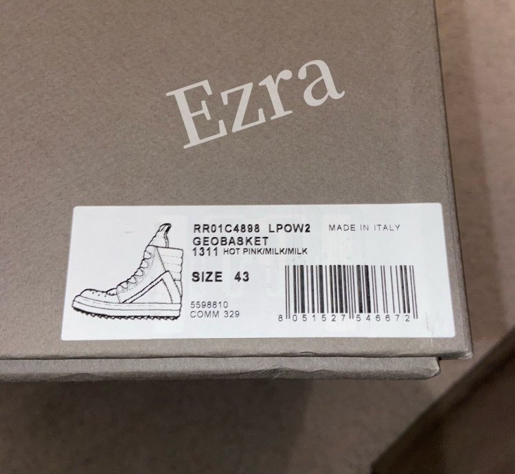 Rick Owens Geobasket Hot Pink Size 43