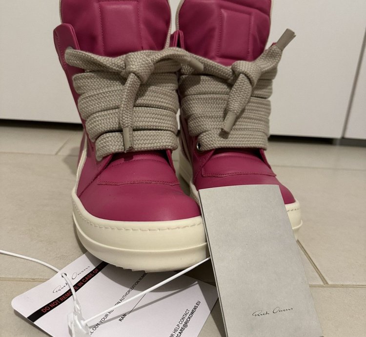 Rick Owens Geobasket in Hot Pink Milk size 41