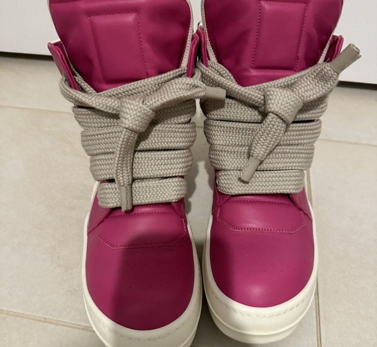 Rick Owens Geobasket in Hot Pink Milk size 41