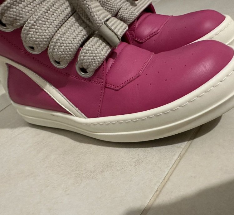 Rick Owens Geobasket in Hot Pink Milk size 41