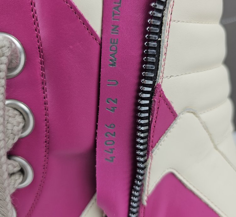 Rick Owens Geobasket Jumbo Laces Hot Pink Sneakers New 42