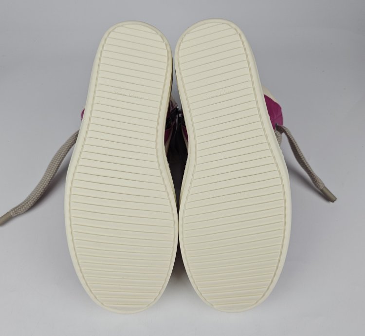 Rick Owens Geobasket Jumbo Laces Hot Pink Sneakers New 42