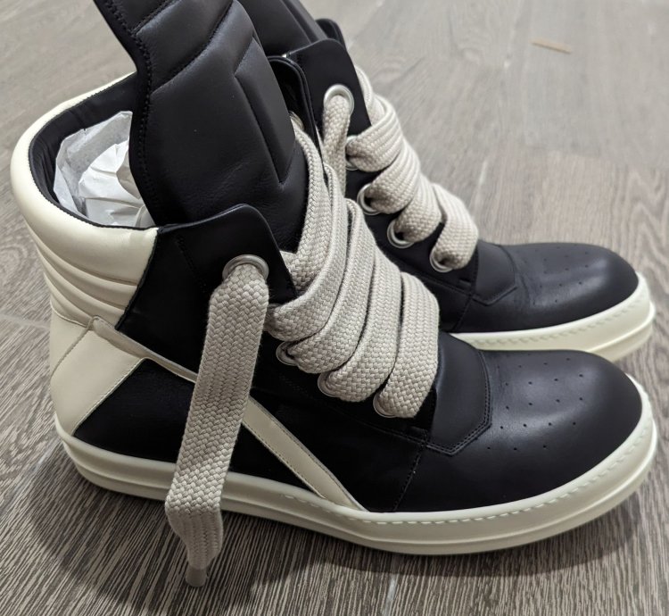 Rick Owens Geobasket Jumbo Laces Sneakers New 46