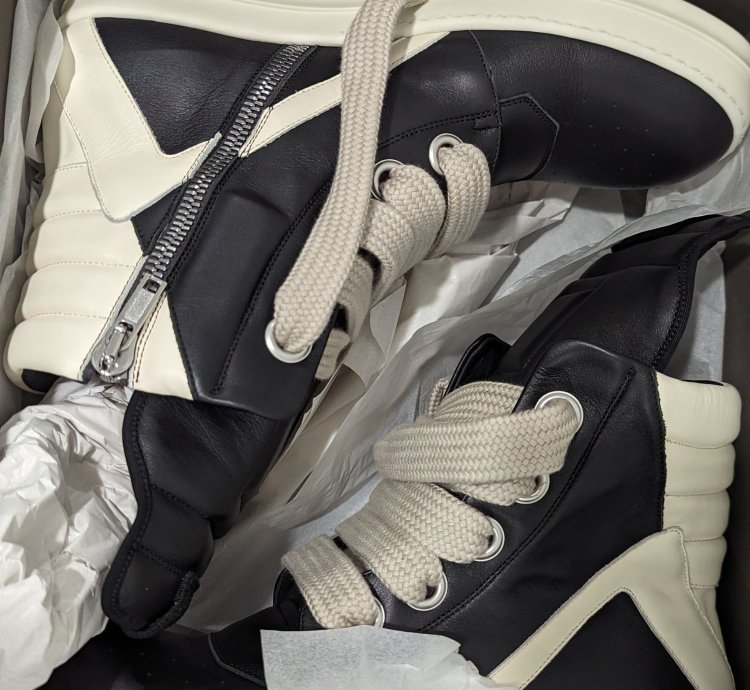 Rick Owens Geobasket Jumbo Laces Sneakers New 46