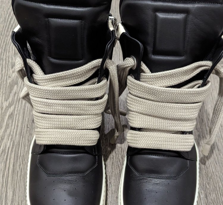 Rick Owens Geobasket Jumbo Laces Sneakers New 46