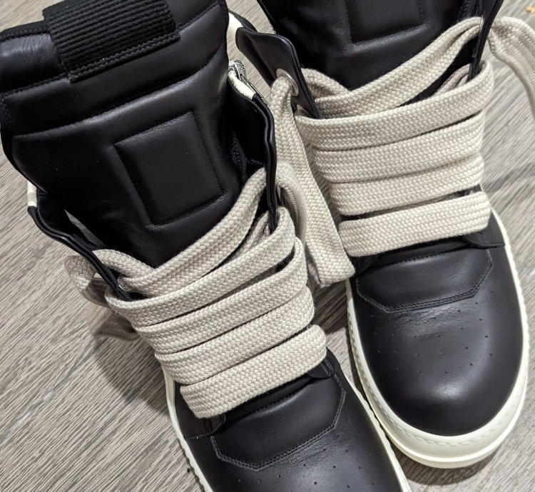 Rick Owens Geobasket Jumbo Laces Sneakers New 46