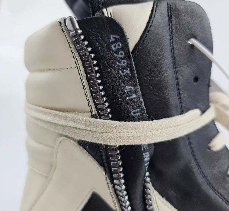 Rick Owens Geobasket Mega Bumper Black Milk Sneakers New