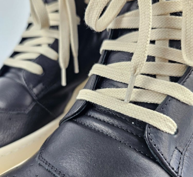 Rick Owens Geobasket Mega Bumper Black Milk Sneakers New