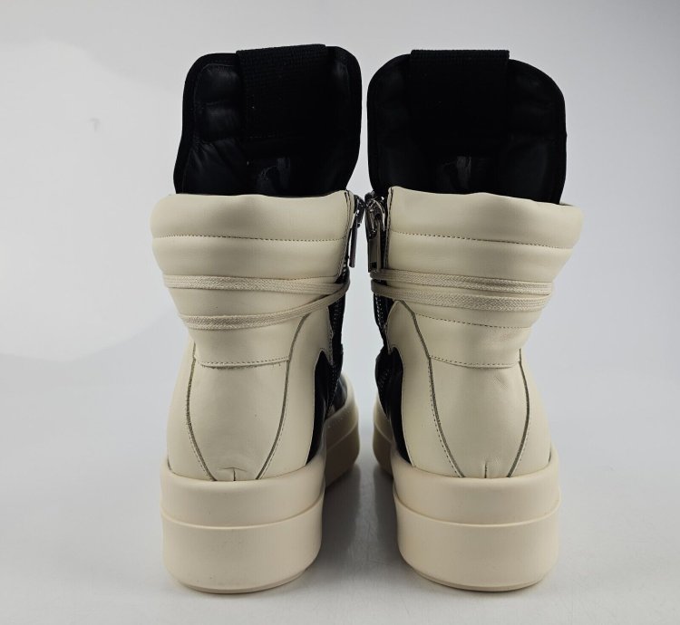 Rick Owens Geobasket Mega Bumper Black Milk Sneakers New