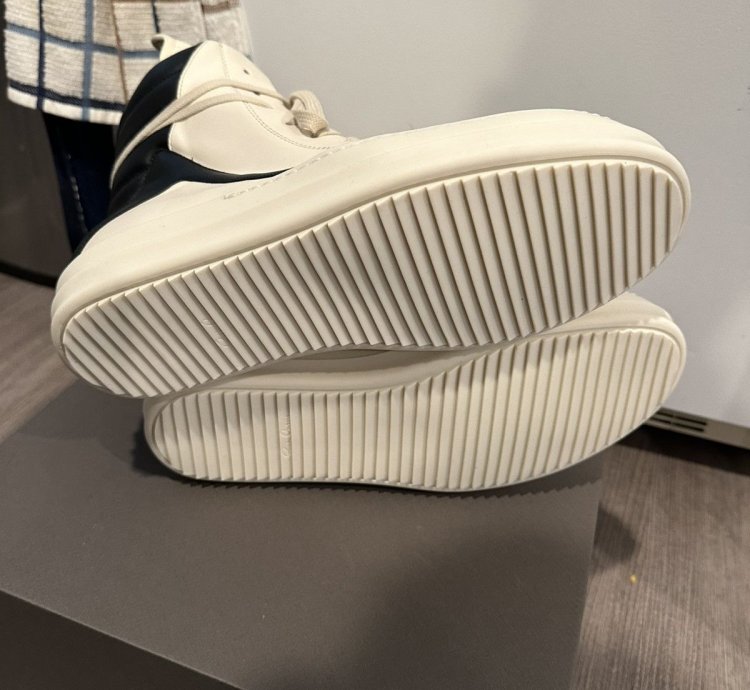 Rick owens geobasket milk black size 43 5