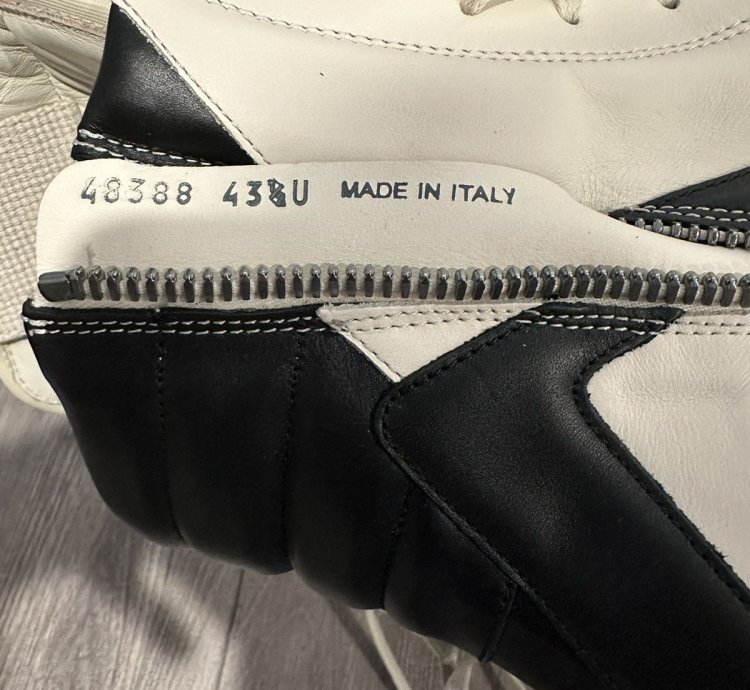 Rick owens geobasket milk black size 43 5