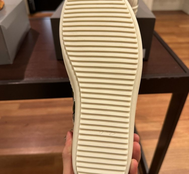 Rick Owens geobasket pony hair acid green seeyuh