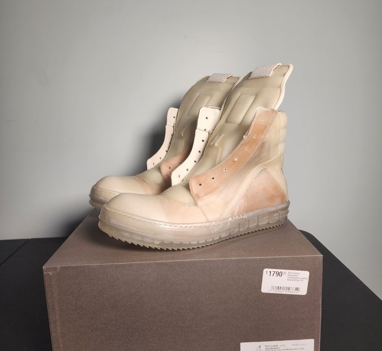 Rick Owens Geobasket Rare Transparent Cow Leather SS23