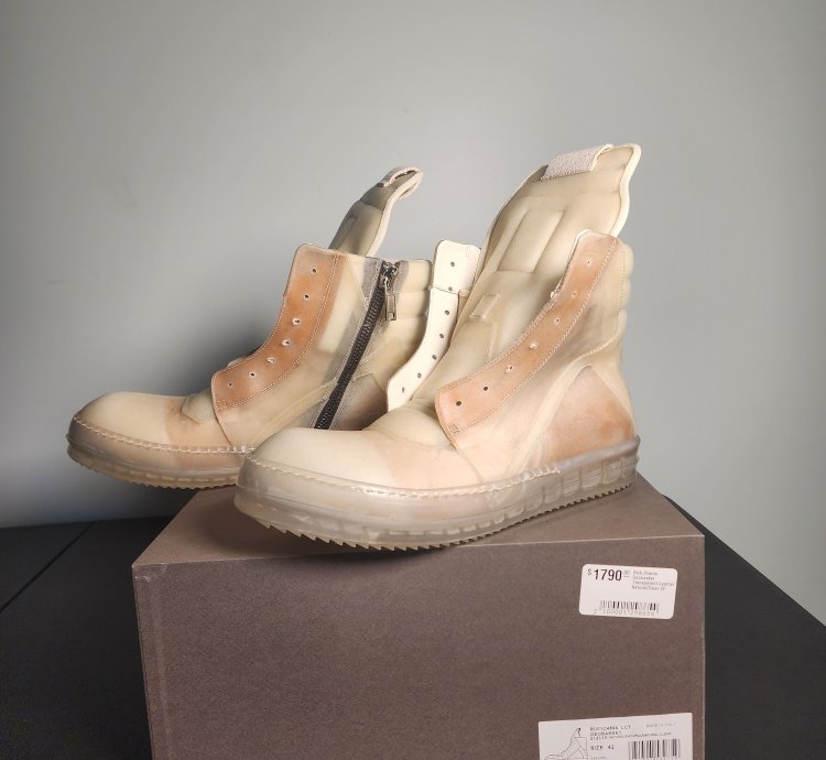 Rick Owens Geobasket Rare Transparent Cow Leather SS23