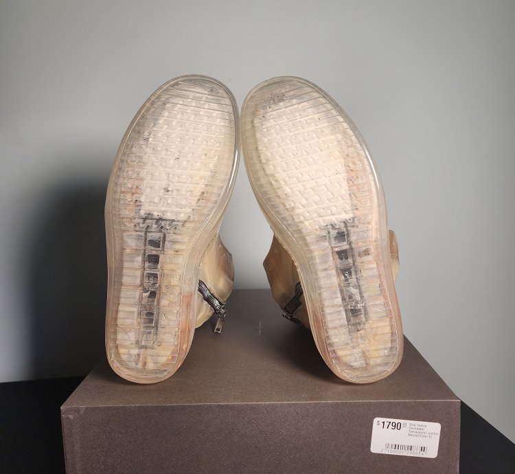 Rick Owens Geobasket Rare Transparent Cow Leather SS23