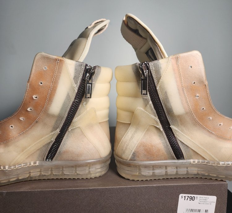 Rick Owens Geobasket Rare Transparent Cow Leather SS23