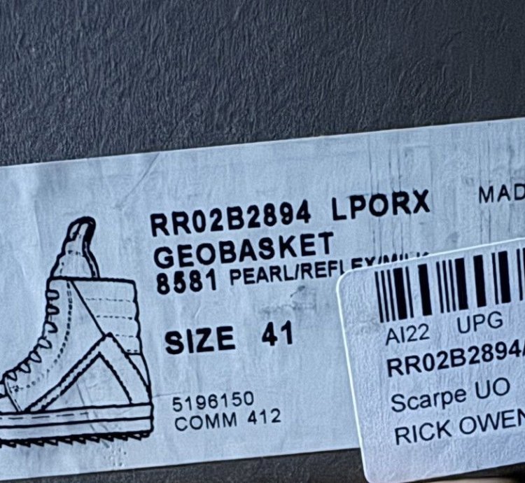 Rick Owens Geobasket Reflective Pearl