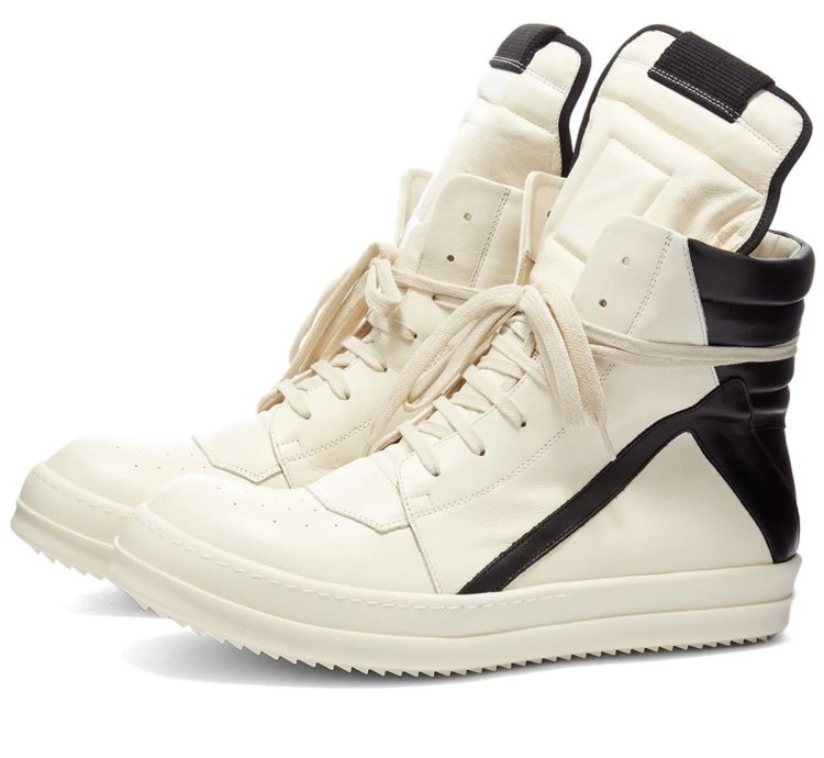 Rick owens geobasket reverse white black