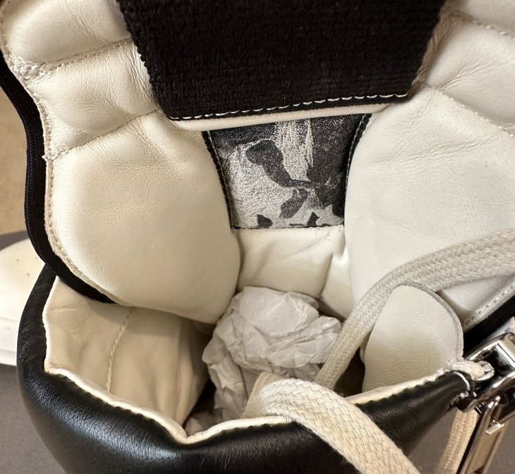 Rick owens geobasket reverse white black