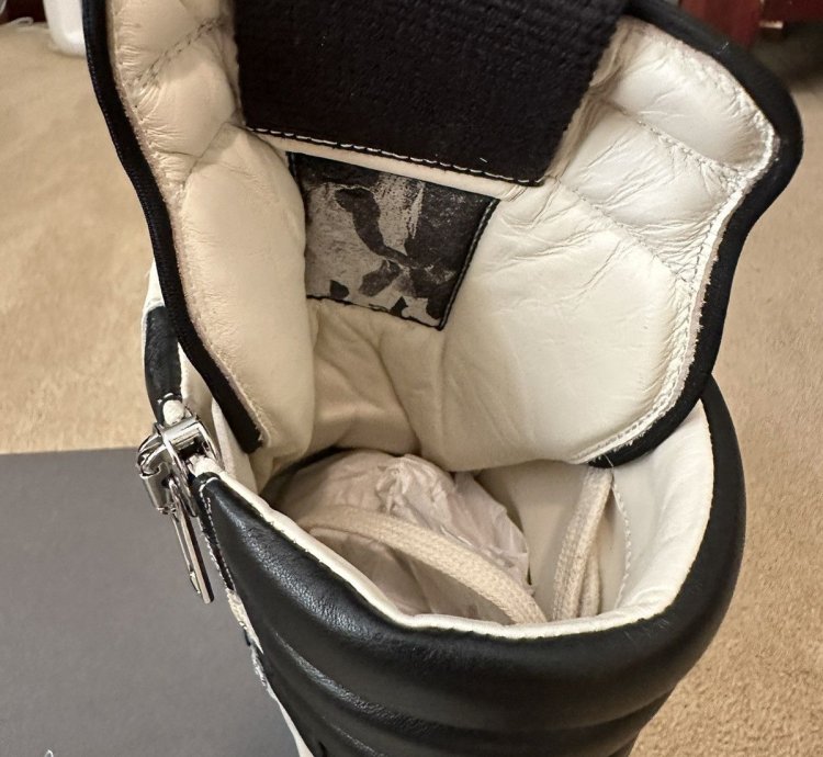 Rick owens geobasket reverse white black