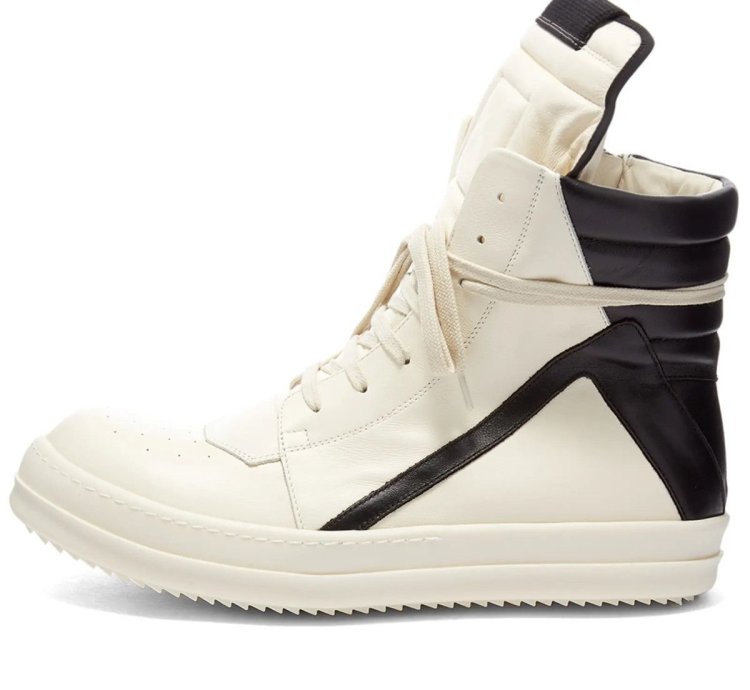 Rick owens geobasket reverse white black