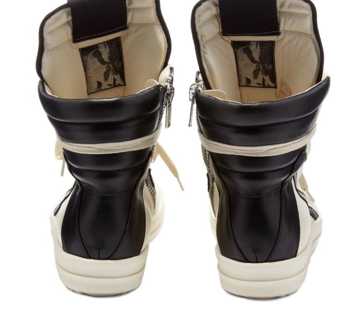 Rick owens geobasket reverse white black