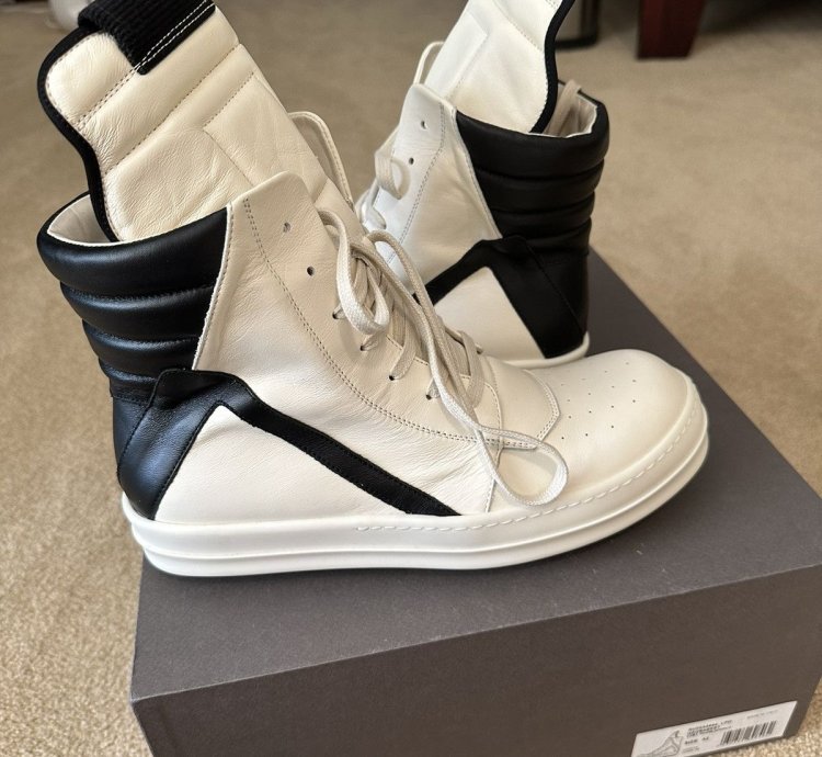Rick owens geobasket reverse white black