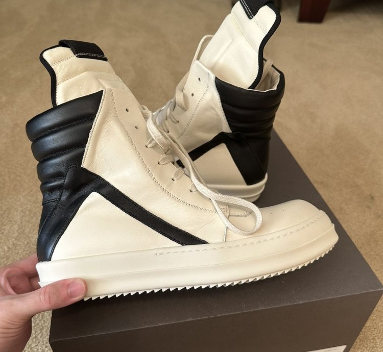 Rick owens geobasket reverse white black
