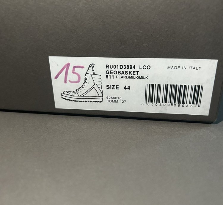 Rick Owens geobasket shoes RU01D3894 LCO