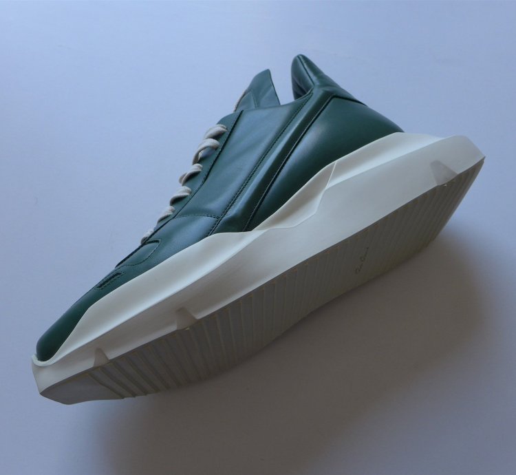 Rick Owens Geth Runner Sneakers - Teal Calf Leather