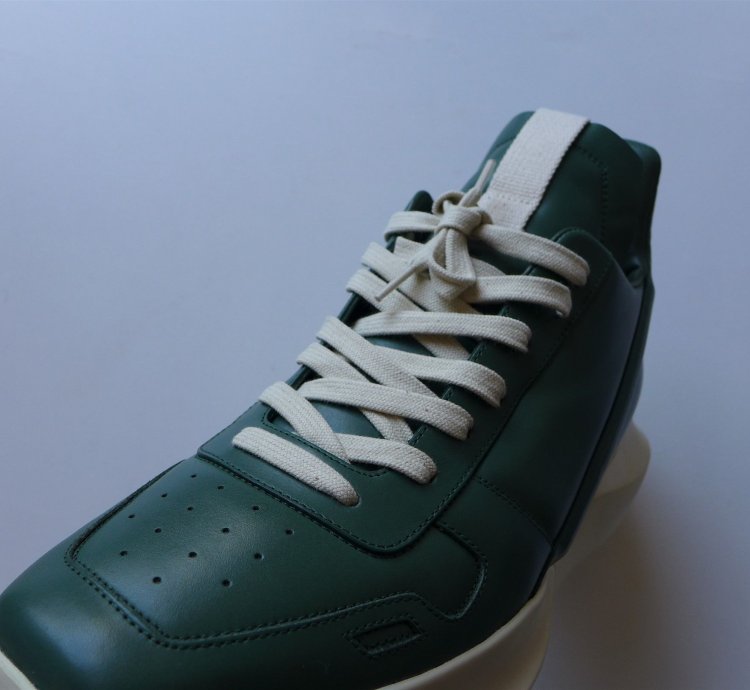 Rick Owens Geth Runner Sneakers - Teal Calf Leather