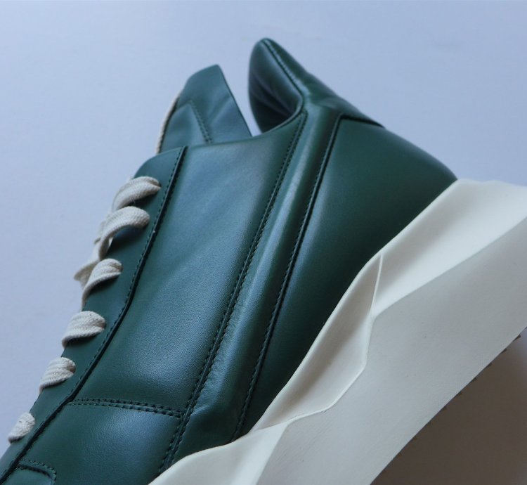 Rick Owens Geth Runner Sneakers - Teal Calf Leather