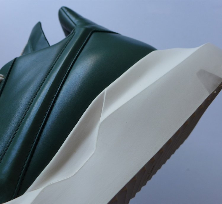 Rick Owens Geth Runner Sneakers - Teal Calf Leather