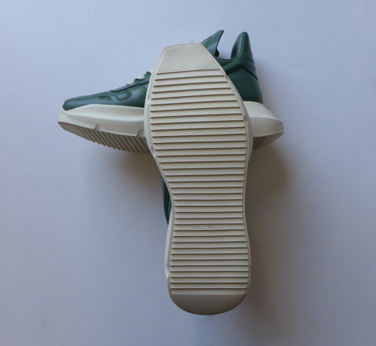 Rick Owens Geth Runner Sneakers - Teal Calf Leather
