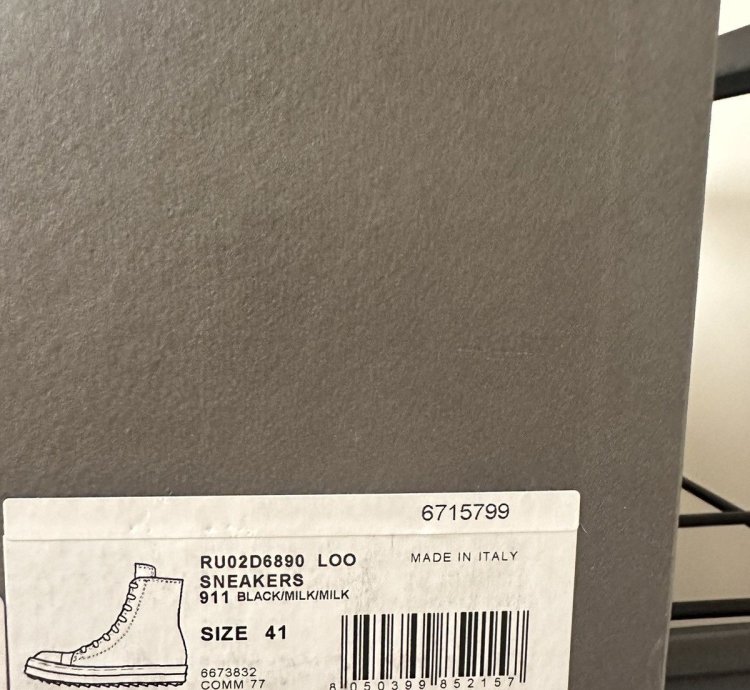 Rick Owens high top sneaks Ramones size 41