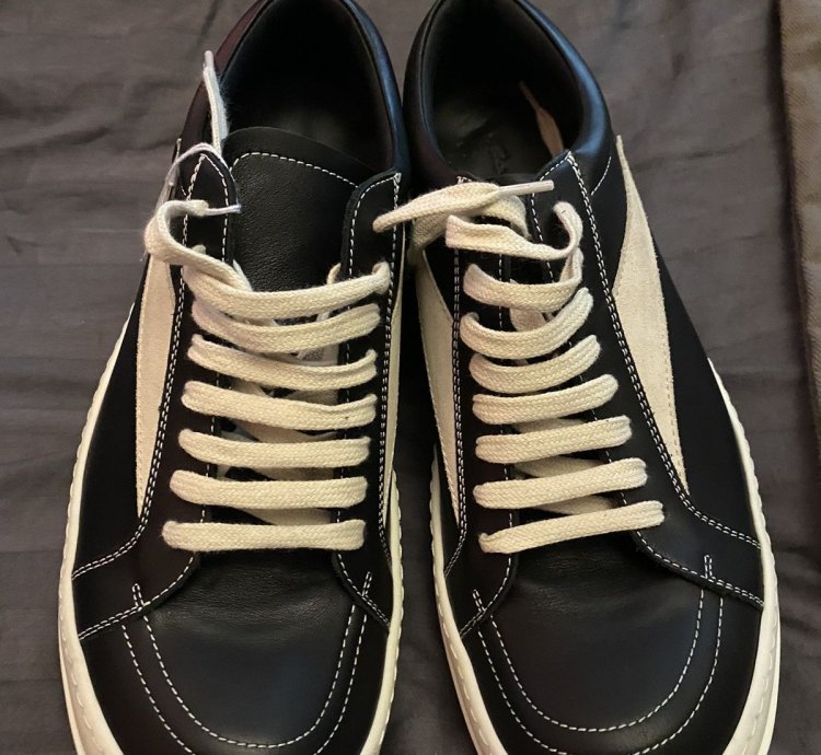 Rick Owens Hollywood black milk Vintage panelled sneakers