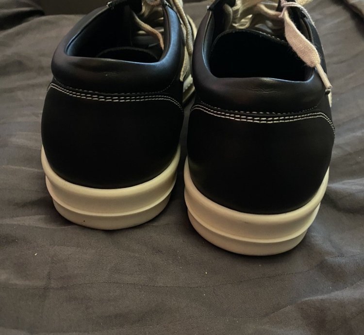 Rick Owens Hollywood black milk Vintage panelled sneakers
