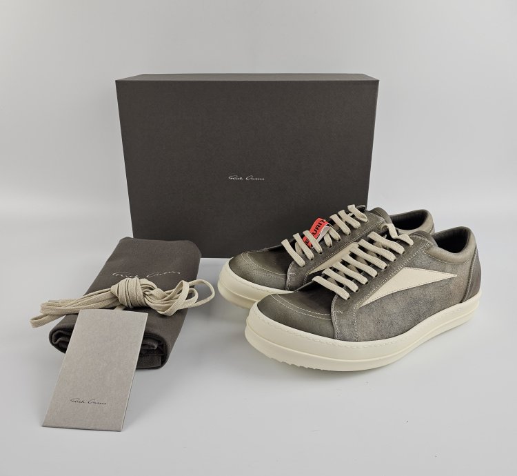 Rick Owens Hollywood Vintage 1110 Dust Milk Low Sneakers