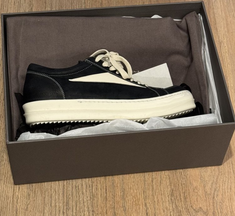 Rick Owens Hollywood Vintage Sneaks Black 41